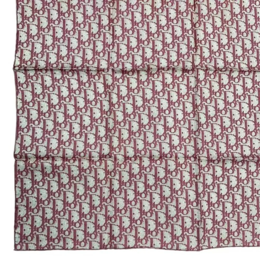 Dior Christian Trotter Scarf Silk Pink